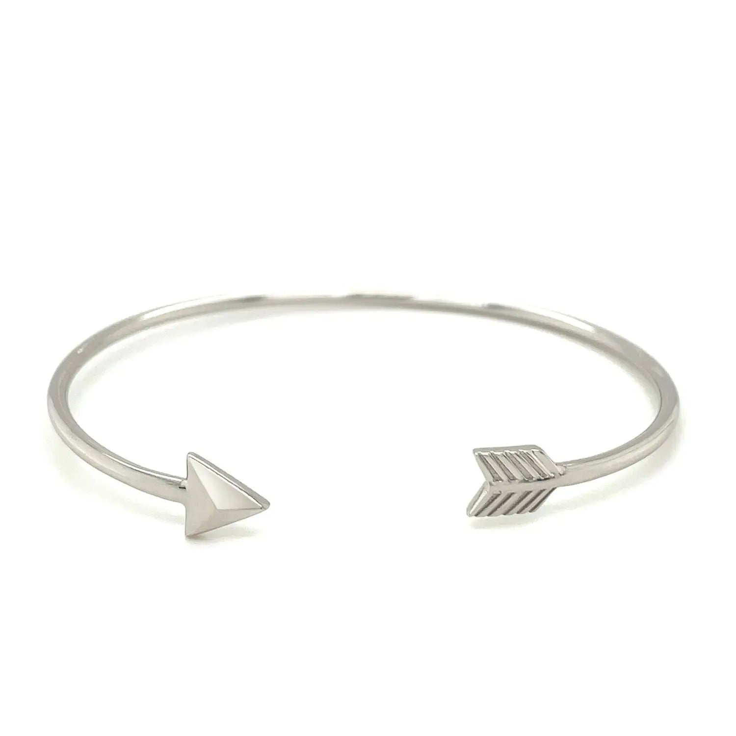 Sterling Silver Polished Arrow Cuff Bangle (3.00 mm) RCJ Bangles  CELESTIA LUXE JEWELLERS