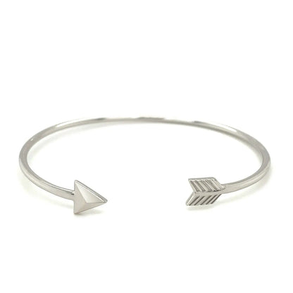 Sterling Silver Polished Arrow Cuff Bangle (3.00 mm) RCJ Bangles  CELESTIA LUXE JEWELLERS