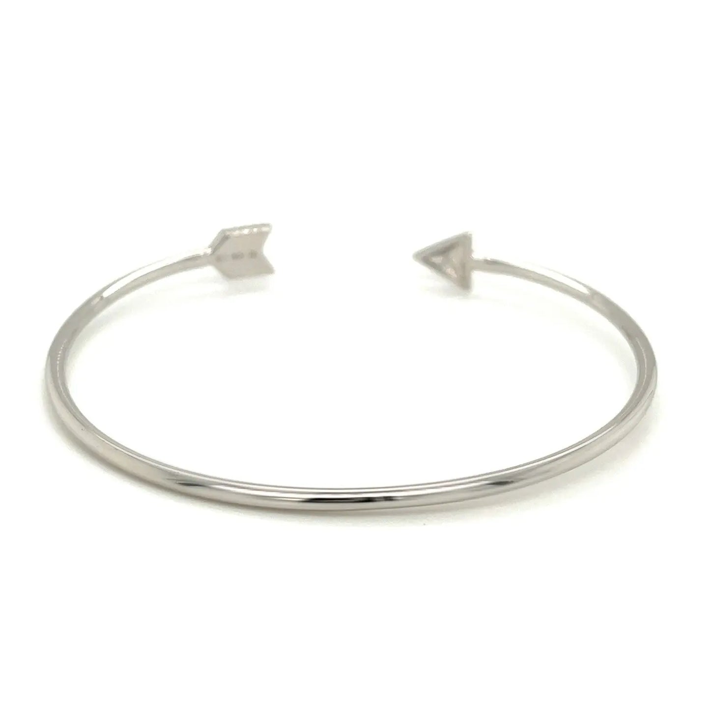 Sterling Silver Polished Arrow Cuff Bangle (3.00 mm) RCJ Bangles  CELESTIA LUXE JEWELLERS