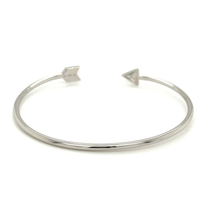 Sterling Silver Polished Arrow Cuff Bangle (3.00 mm) RCJ Bangles  CELESTIA LUXE JEWELLERS