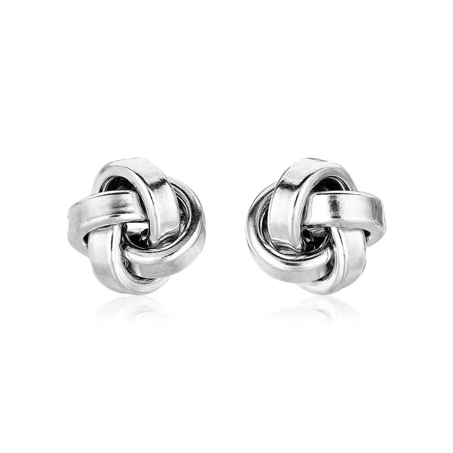 Sterling Silver Polished Love Knot Earrings(10mm) RCJ Earrings  CELESTIA LUXE JEWELLERS