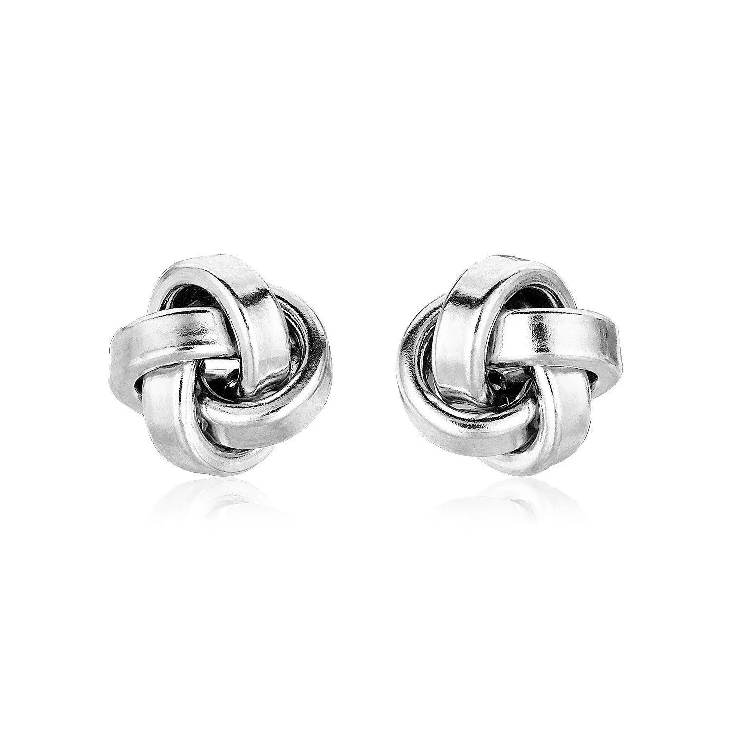 Sterling Silver Polished Love Knot Earrings(10mm) RCJ Earrings  CELESTIA LUXE JEWELLERS