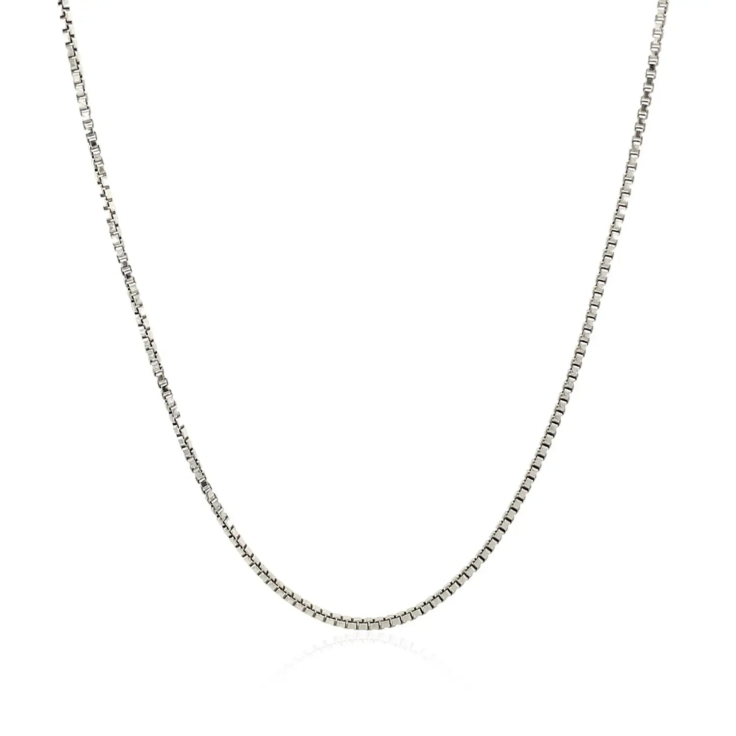 Sterling Silver Rhodium Plated Box Chain (1.10 mm) RCJ Chains  CELESTIA LUXE JEWELLERS