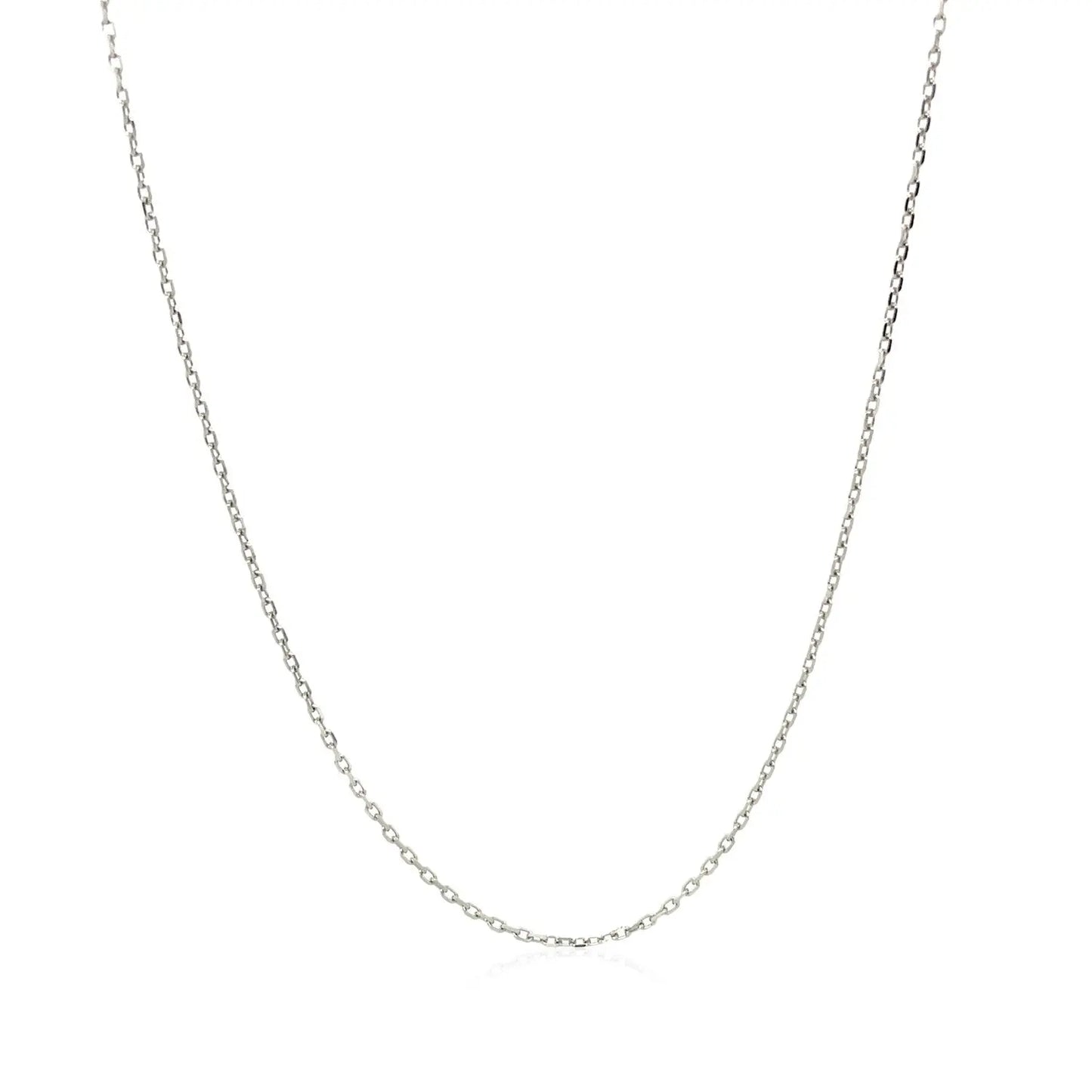 Sterling Silver Rhodium Plated Cable Chain (0.80 mm) RCJ Chains  CELESTIA LUXE JEWELLERS