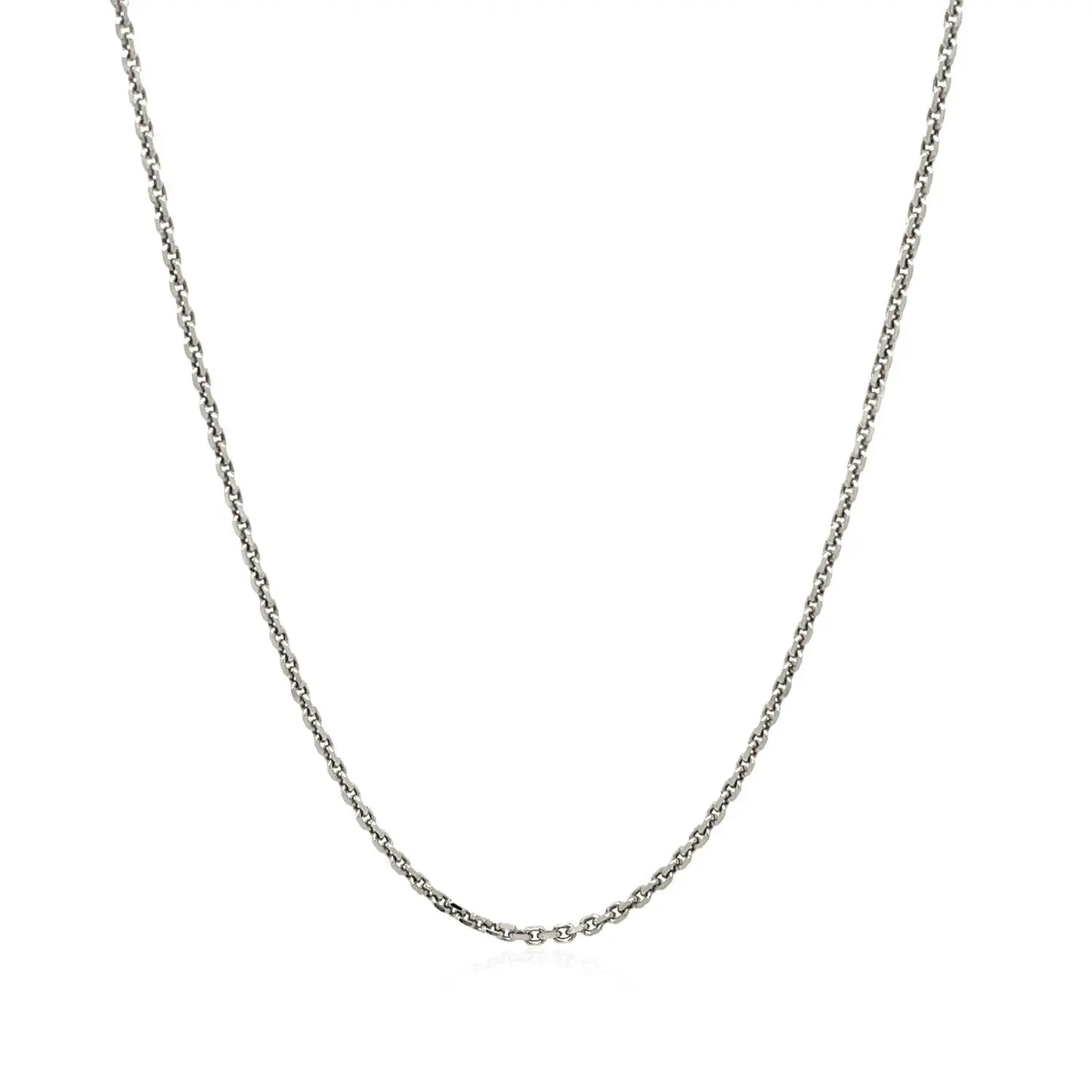 Sterling Silver Rhodium Plated Cable Chain (1.40 mm) RCJ Chains  CELESTIA LUXE JEWELLERS