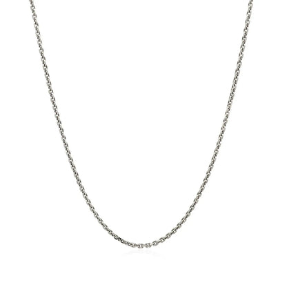 Sterling Silver Rhodium Plated Cable Chain (1.40 mm) RCJ Chains  CELESTIA LUXE JEWELLERS