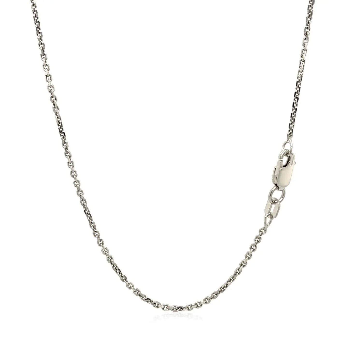 Sterling Silver Rhodium Plated Cable Chain (1.40 mm) RCJ Chains  CELESTIA LUXE JEWELLERS