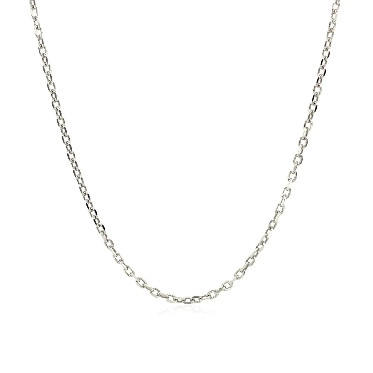 Sterling Silver Rhodium Plated Cable Chain (1.50 mm) RCJ Chains  CELESTIA LUXE JEWELLERS