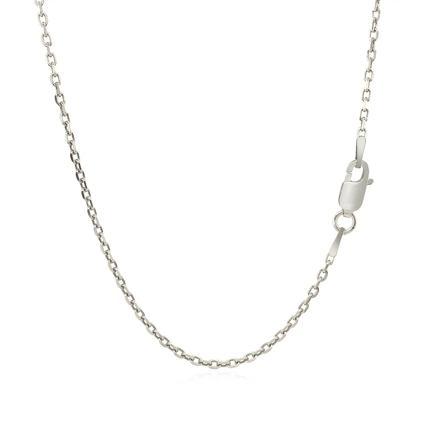 Sterling Silver Rhodium Plated Cable Chain (1.50 mm) RCJ Chains  CELESTIA LUXE JEWELLERS