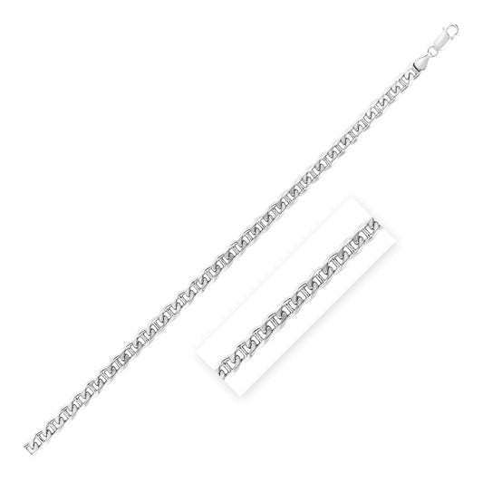 Sterling Silver Rhodium Plated Mariner Chain (6.00 mm) RCJ Chains  CELESTIA LUXE JEWELLERS