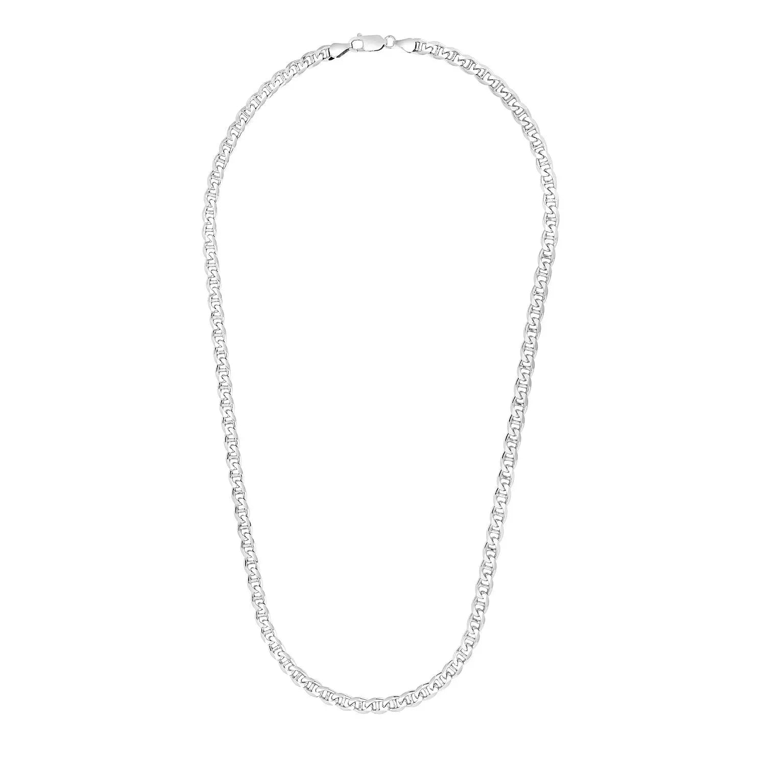 Sterling Silver Rhodium Plated Mariner Chain (6.00 mm) RCJ Chains  CELESTIA LUXE JEWELLERS