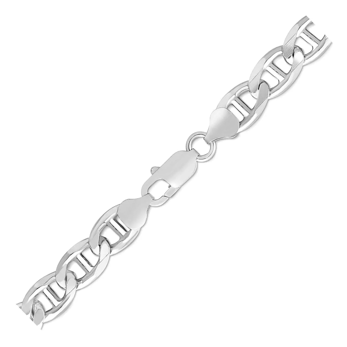 Sterling Silver Rhodium Plated Mariner Chain (8.00 mm) RCJ Chains  CELESTIA LUXE JEWELLERS