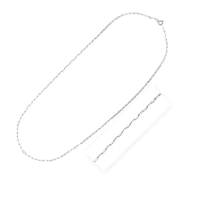 Sterling Silver Rhodium Plated Paperclip Chain (1.80 mm) RCJ Chains  CELESTIA LUXE JEWELLERS