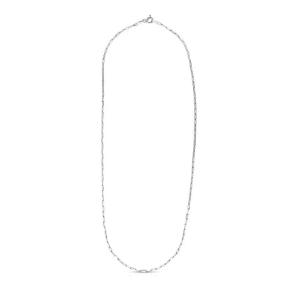 Sterling Silver Rhodium Plated Paperclip Chain (1.80 mm) RCJ Chains  CELESTIA LUXE JEWELLERS