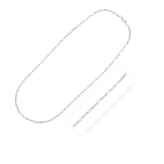 Sterling Silver Rhodium Plated Paperclip Chain (3.00 mm) RCJ Chains  CELESTIA LUXE JEWELLERS