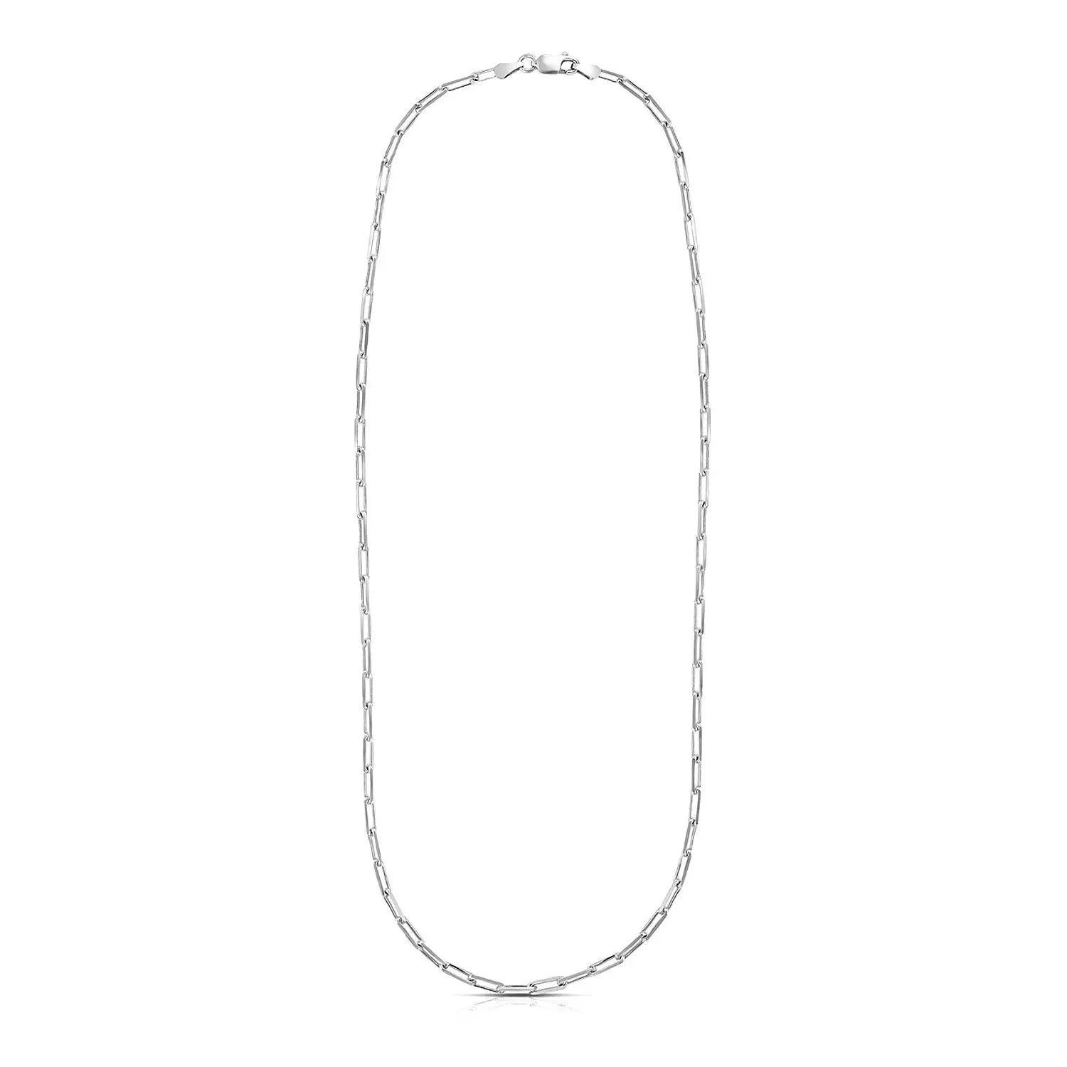 Sterling Silver Rhodium Plated Paperclip Chain (3.00 mm) RCJ Chains  CELESTIA LUXE JEWELLERS