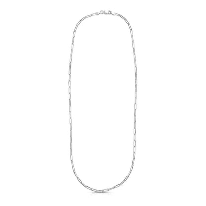 Sterling Silver Rhodium Plated Paperclip Chain (3.00 mm) RCJ Chains  CELESTIA LUXE JEWELLERS