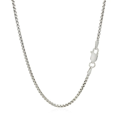 Sterling Silver Rhodium Plated Round Box Chain (1.80 mm) RCJ Chains  CELESTIA LUXE JEWELLERS