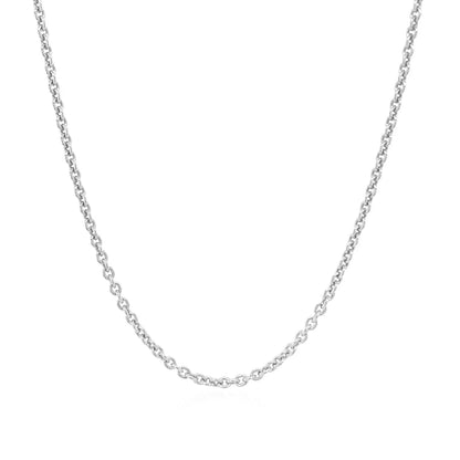 Sterling Silver Rhodium Plated Round Cable Chain (1.80 mm) RCJ Chains  CELESTIA LUXE JEWELLERS
