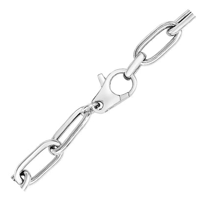 Sterling Silver Wide Paperclip Chain Bracelet (6.50 mm) RCJ Bracelets  CELESTIA LUXE JEWELLERS