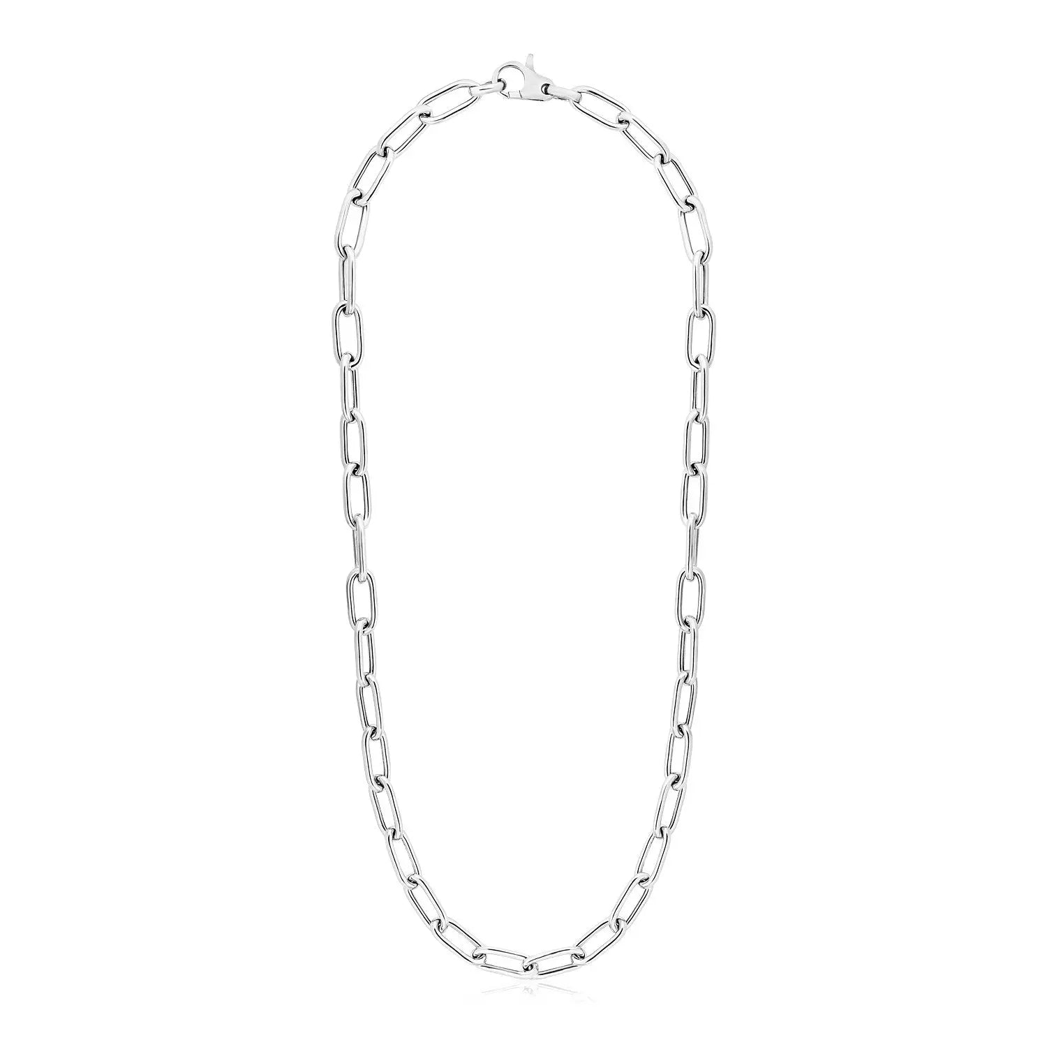 Sterling Silver Wide Paperclip Chain Necklace RCJ Necklaces  CELESTIA LUXE JEWELLERS