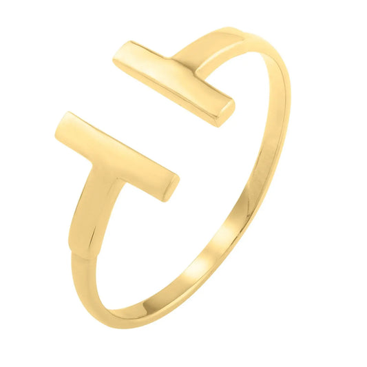 T Bar Ring in 14K Yellow Gold (1.50 mm) RCJ Rings  CELESTIA LUXE JEWELLERS