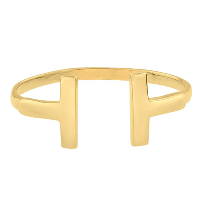 T Bar Ring in 14K Yellow Gold (1.50 mm) RCJ Rings  CELESTIA LUXE JEWELLERS