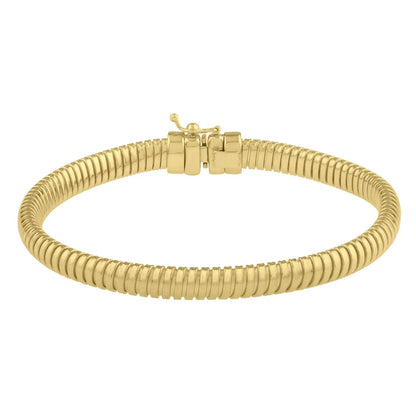 Tubogas Bracelet  in 14K Yellow Gold (5.00 mm) RCJ Bracelets  CELESTIA LUXE JEWELLERS