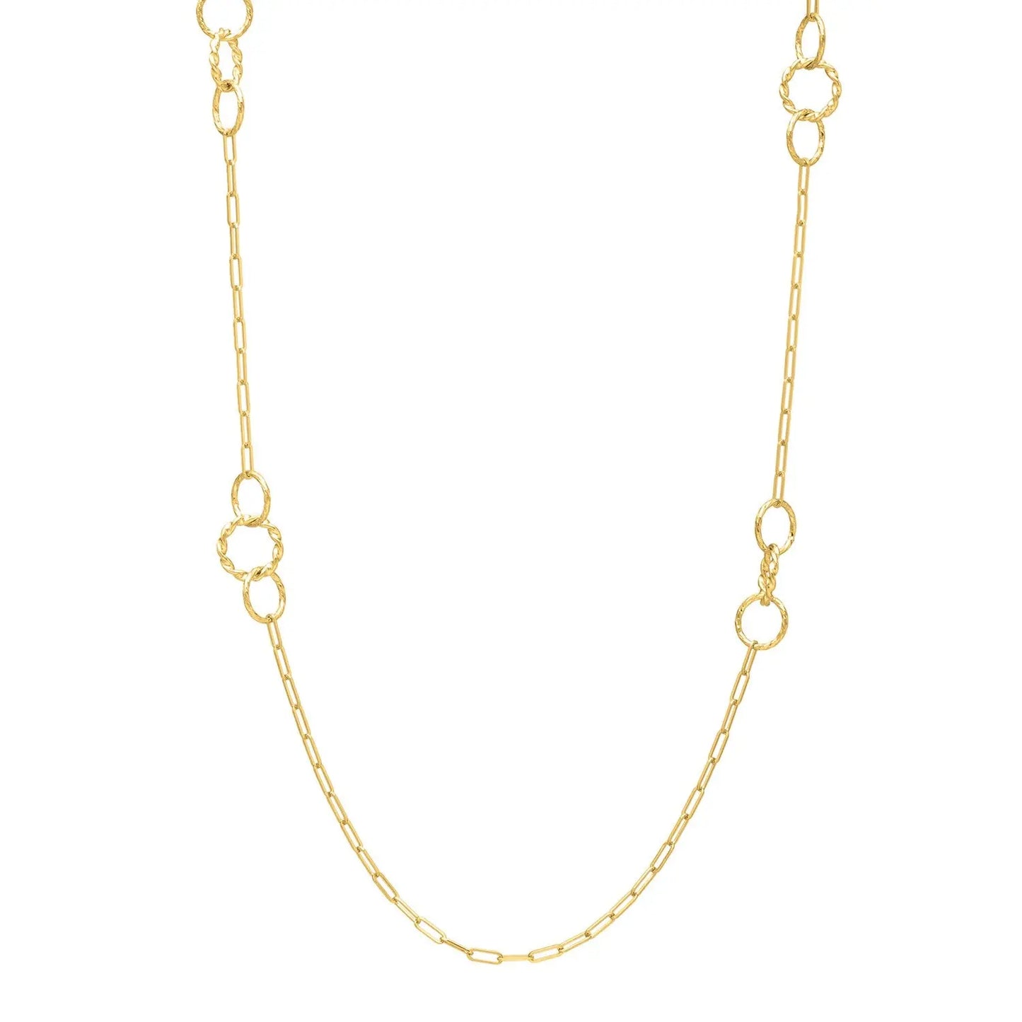 Twistted Link Necklace in 14K Yellow Gold RCJ Necklaces  CELESTIA LUXE JEWELLERS