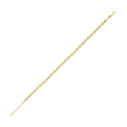 Two Tone Beaded Chain Bracelet in 14K Gold (4.00 mm) RCJ Bracelets  CELESTIA LUXE JEWELLERS