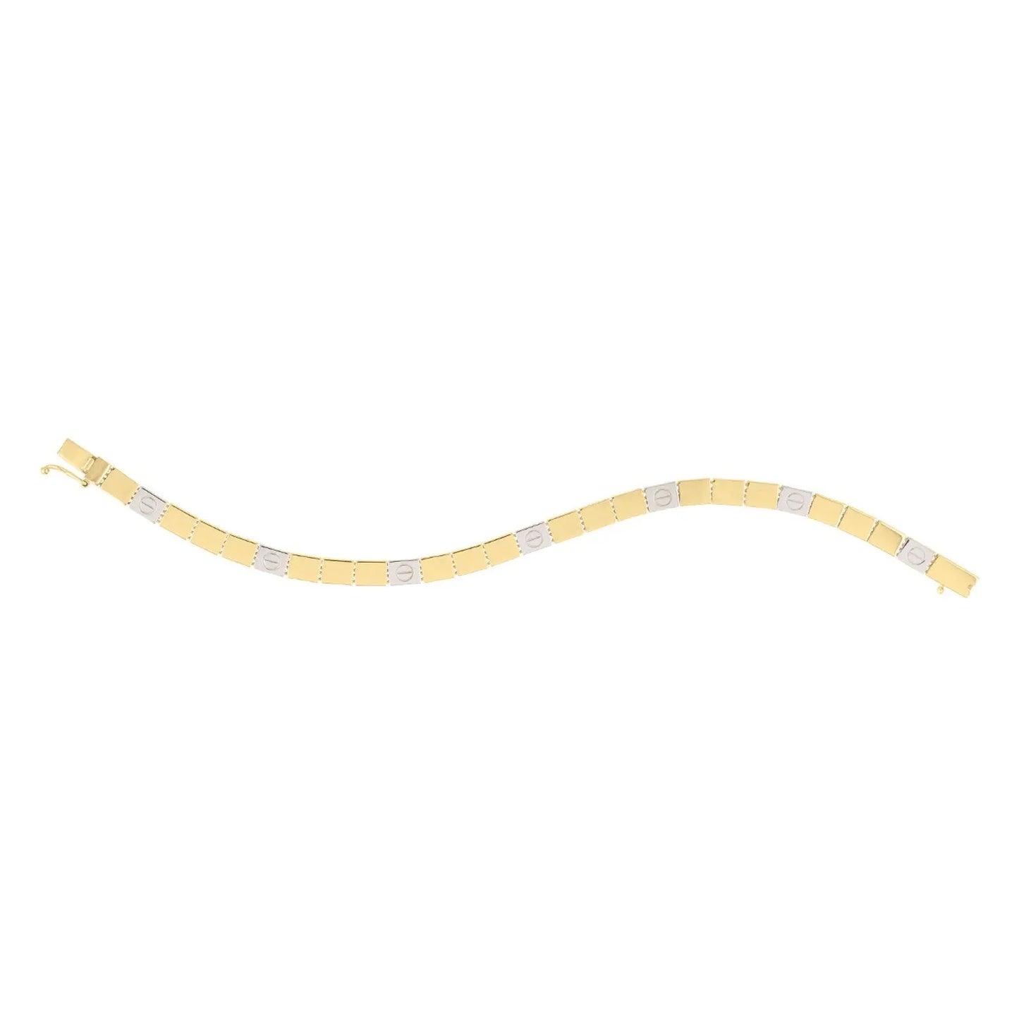 Two Tone Nail Head Bracelet in 14K Gold RCJ Bracelets  CELESTIA LUXE JEWELLERS