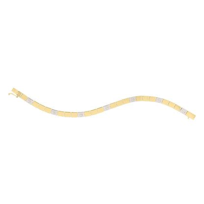 Two Tone Nail Head Bracelet in 14K Gold RCJ Bracelets  CELESTIA LUXE JEWELLERS