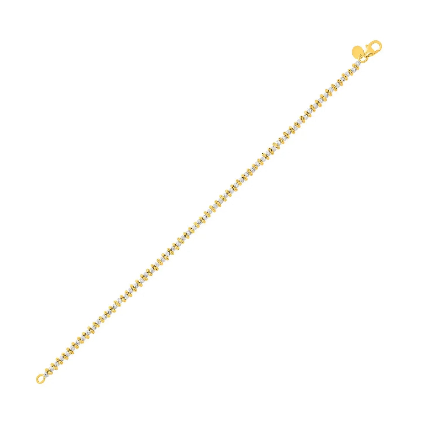 Two Tone Pallina Bead Bracelet in 14K Gold (2.60 mm) RCJ Bracelets  CELESTIA LUXE JEWELLERS