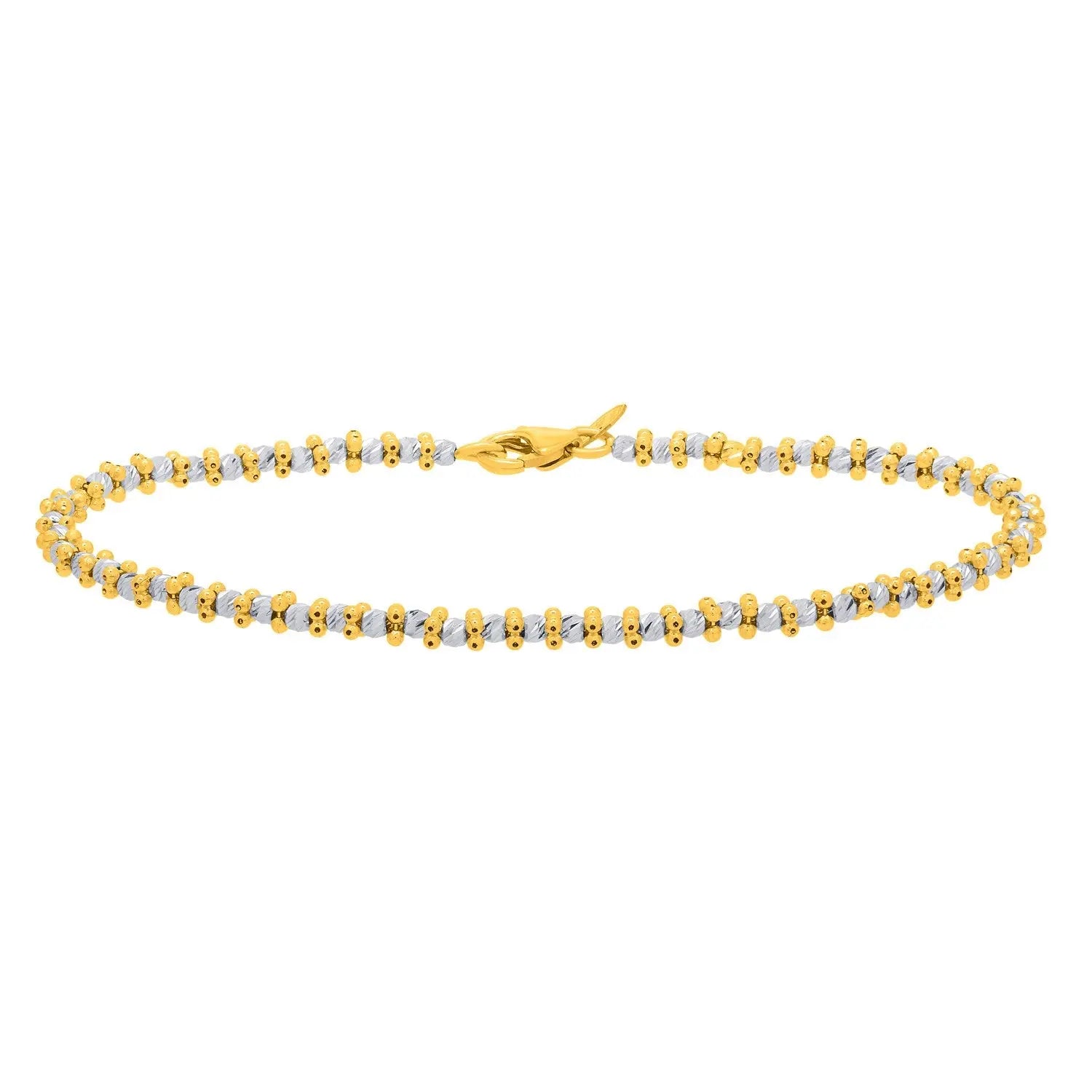 Two Tone Pallina Bead Bracelet in 14K Gold (2.60 mm) RCJ Bracelets  CELESTIA LUXE JEWELLERS