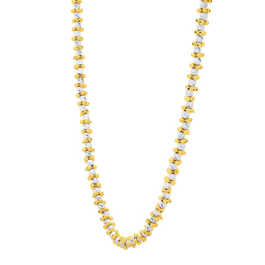 Two Tone Pallina Bead Necklace in 14K Gold RCJ Necklaces  CELESTIA LUXE JEWELLERS