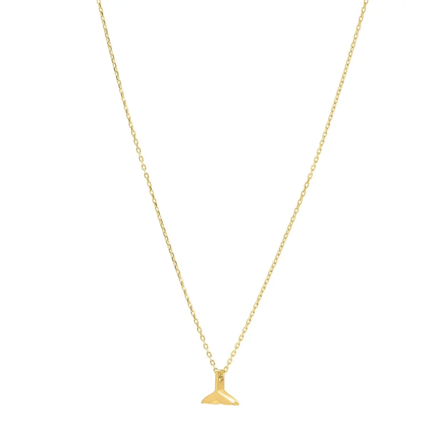 Whale Tail Necklace in 14K Yellow Gold RCJ Necklaces  CELESTIA LUXE JEWELLERS