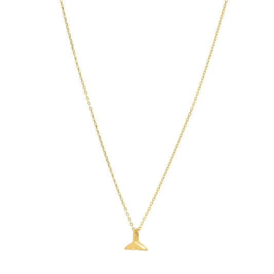 Whale Tail Necklace in 14K Yellow Gold RCJ Necklaces  CELESTIA LUXE JEWELLERS