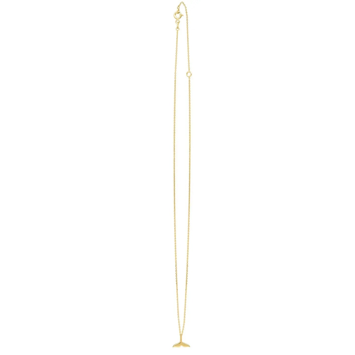 Whale Tail Necklace in 14K Yellow Gold RCJ Necklaces  CELESTIA LUXE JEWELLERS