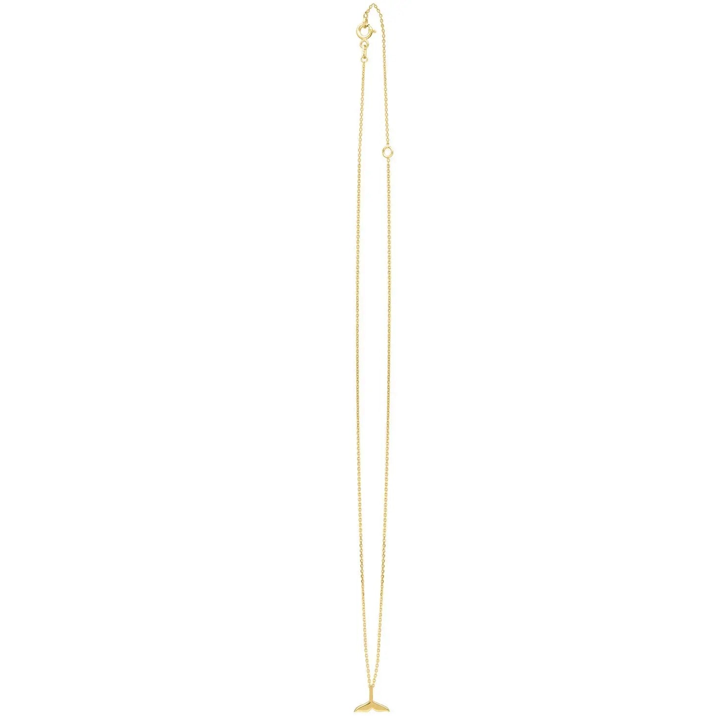 Whale Tail Necklace in 14K Yellow Gold RCJ Necklaces  CELESTIA LUXE JEWELLERS