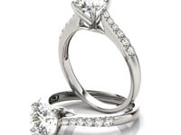 14k White Gold Round Cut Diamond Engagement Ring  (1 5/8 cttw) — CELESTIALUXEJEWELLERS