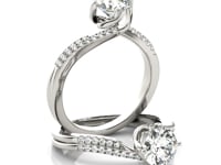 14k White Gold Spiral Design Pronged Diamond Engagement Ring (1 1/8 cttw) — CELESTIA LUXE JEWELLERS video
