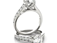 14k White Gold Diamond Engagement Ring With Cathedral Design (1 1/3 cttw) — CELESTIALUXEJEWELLERS