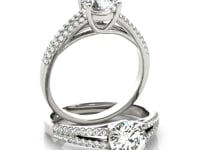 14k White Gold Split Shank Round Diamond Engagement Ring (1 1/8 cttw) — CELESTIALUXEJEWELLERS