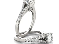 14k White Gold Split Shank Prong Set Diamond Engagement Ring (1 3/8 cttw) — CELESTIA LUXE JEWELLERS video