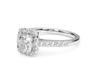 14k White Gold Square Outer Shape Round Diamond Engagement Ring (3/4 cttw) — CELESTIALUXEJEWELLERS