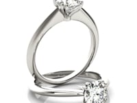 14k White Gold Double Prong Set Solitaire Diamond Engagement Ring (1 cttw) — CELESTIALUXEJEWELLERS